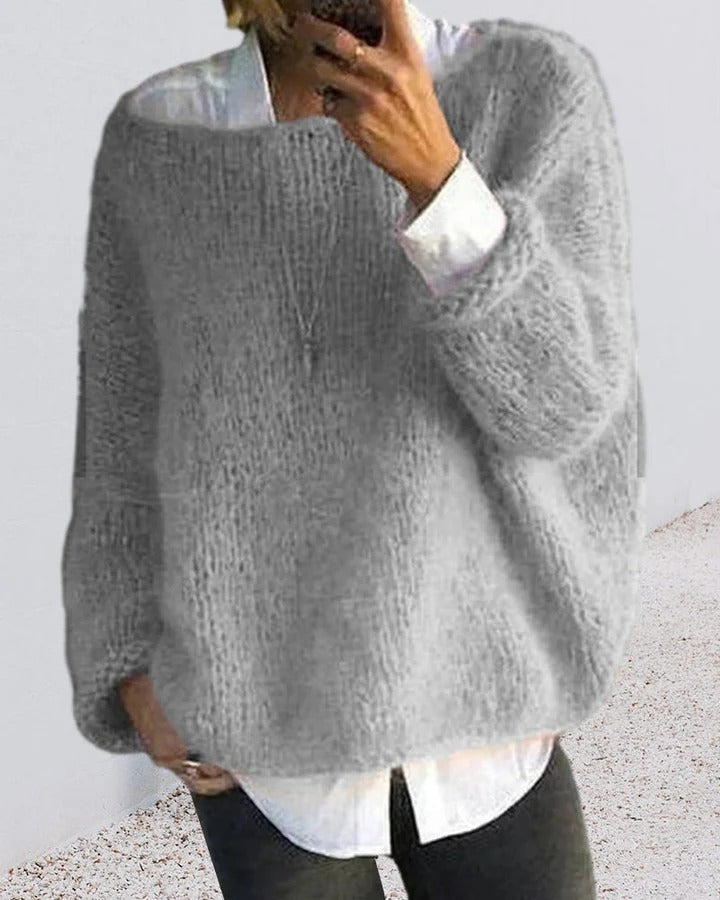 Women's Fluffy Off Shoulder Sweater