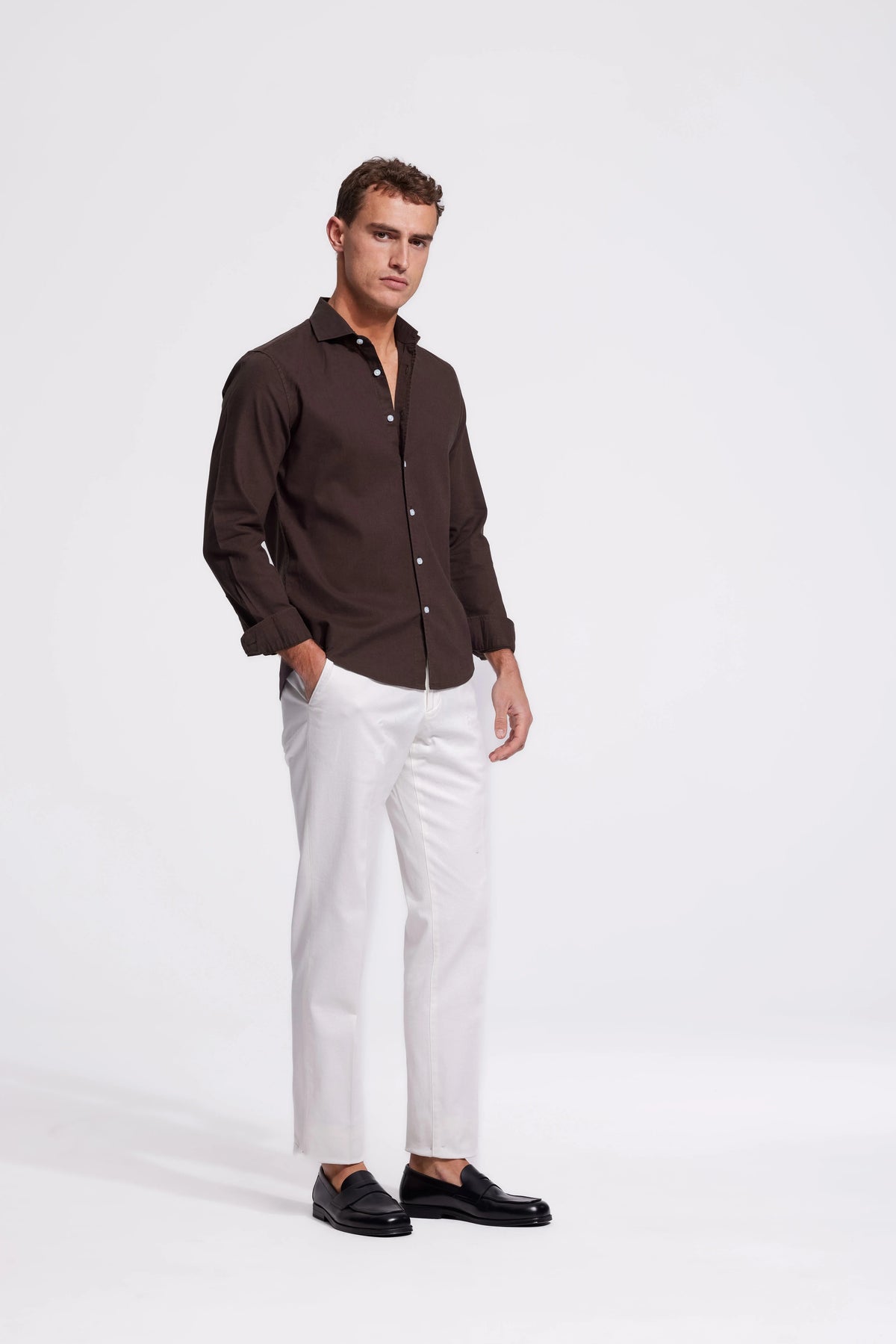 The Bellagio Men's Casual Linen Button Down Shirt