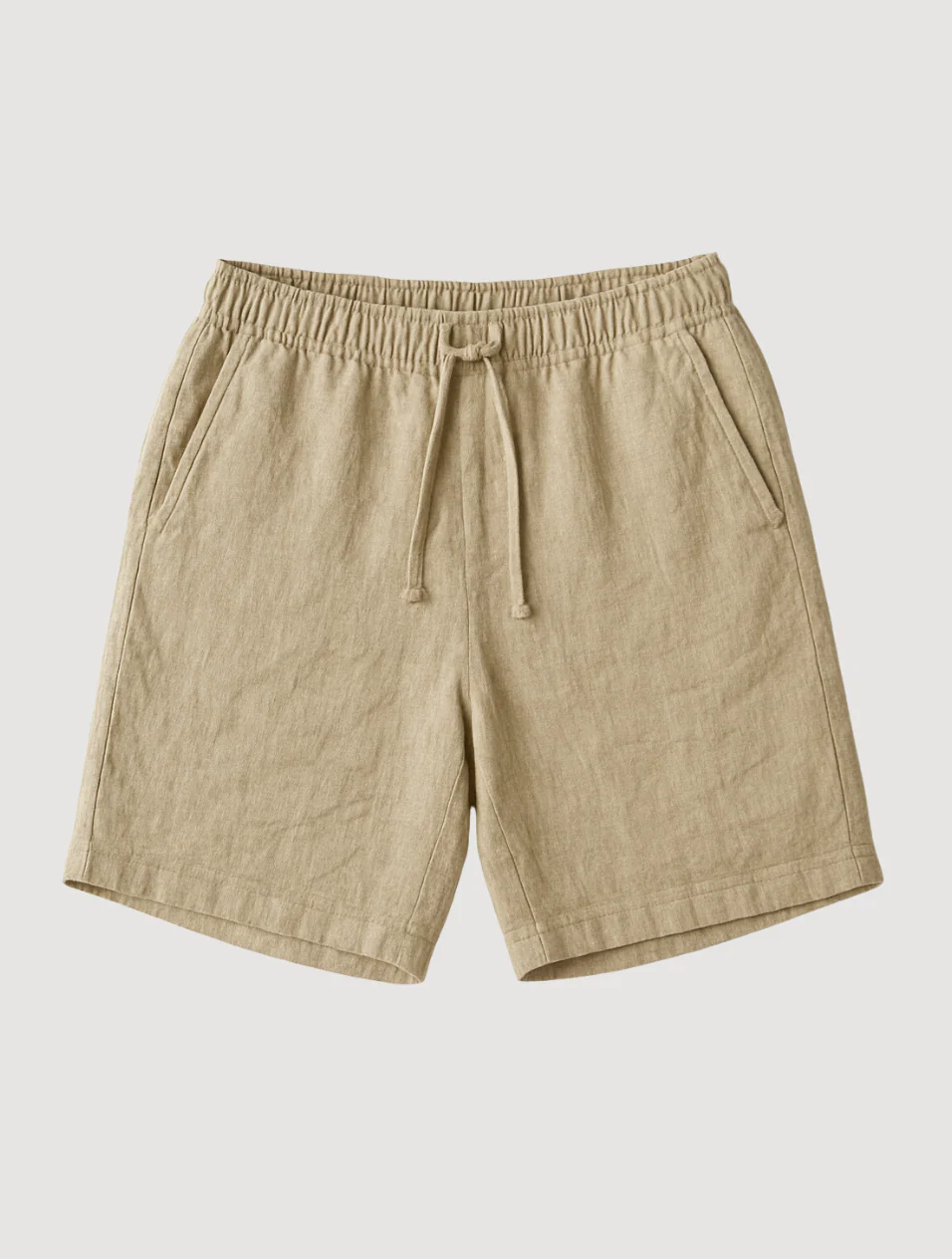 The Lisbon Men's Linen Old Money Beige Shorts