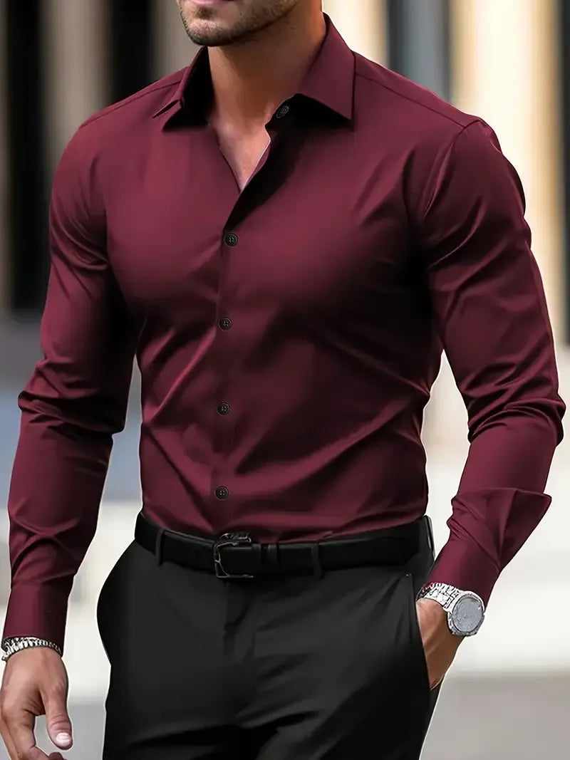 The Kensington Satin Cotton Men’s Formal Shirt