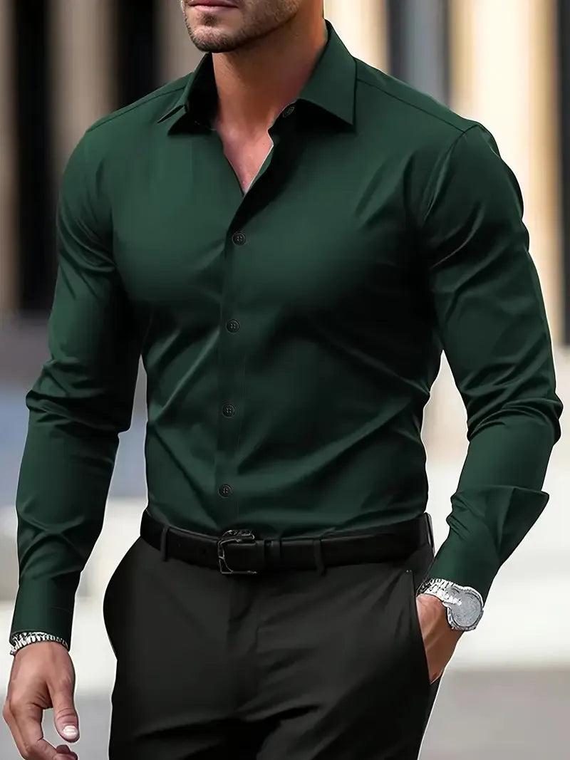 The Kensington Satin Cotton Men’s Formal Shirt