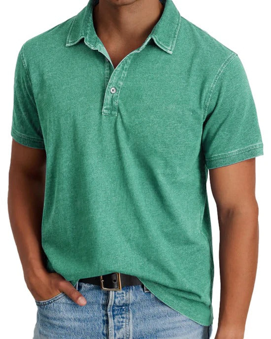 The Sirmione Men's Vintage Cotton Polo Shirt