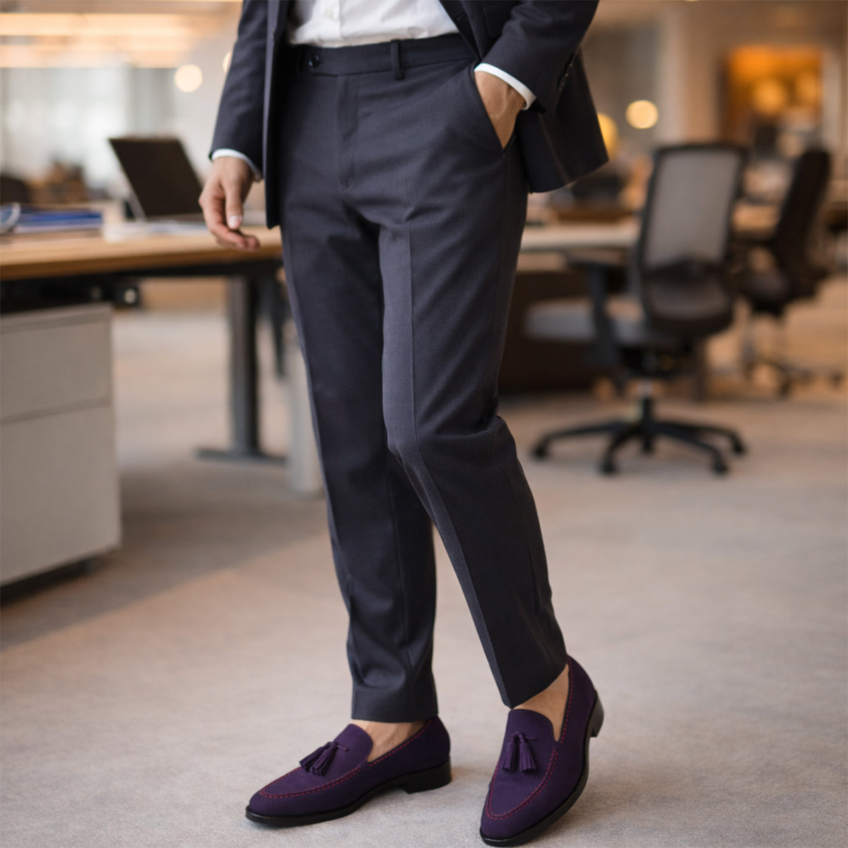 The Livorno Men’s Suede Tassel Loafer
