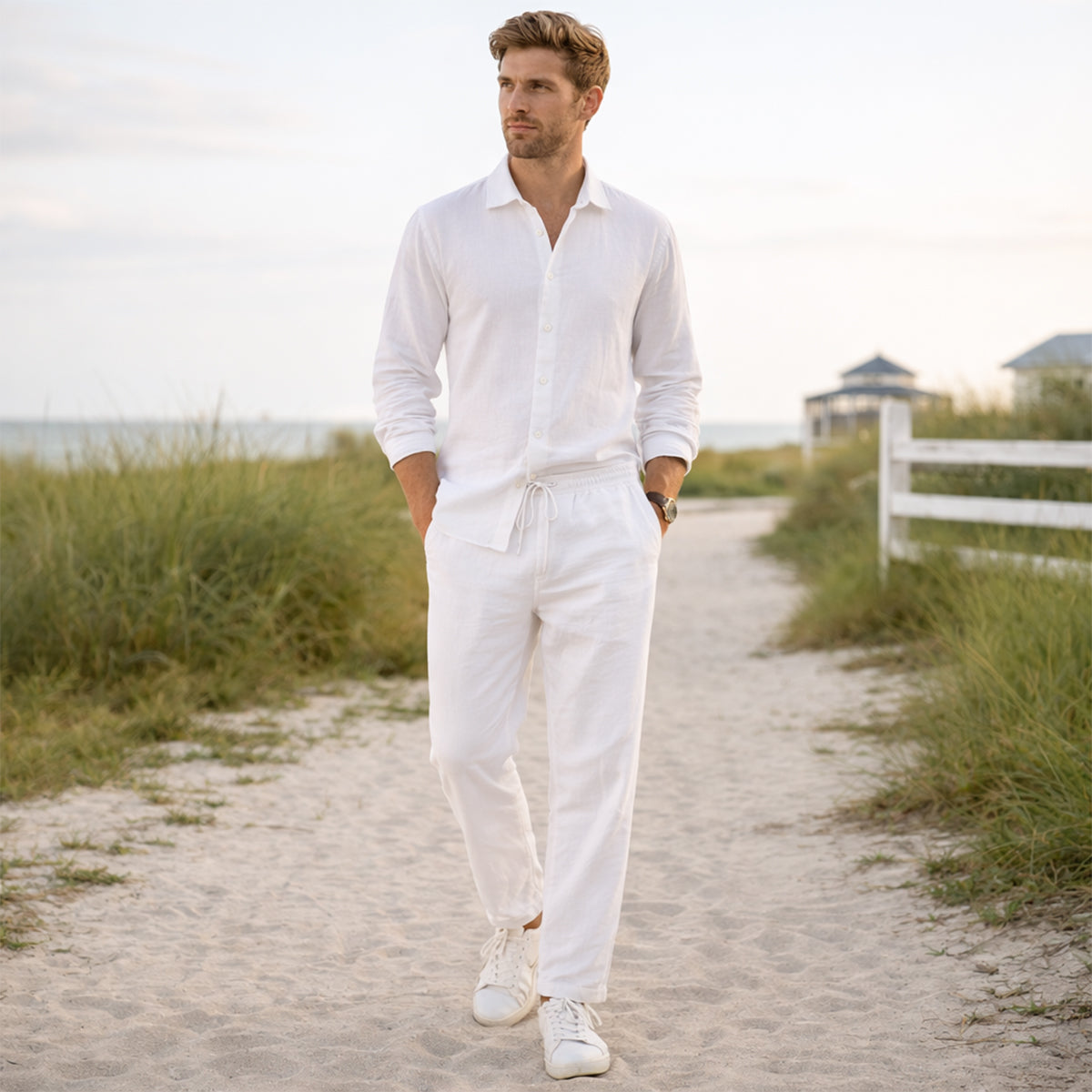 The Glenwood Hill Men’s Linen Summer Set – Shirt and Pants