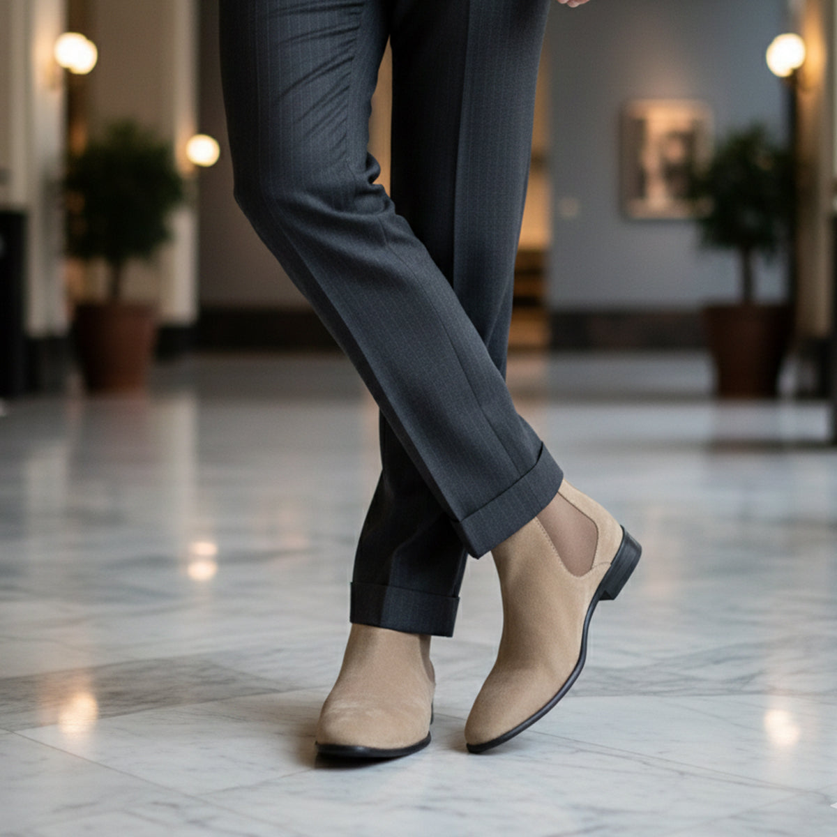 The Vienna Men’s Suede Chelsea Boots - Elegant Slip On Shoes