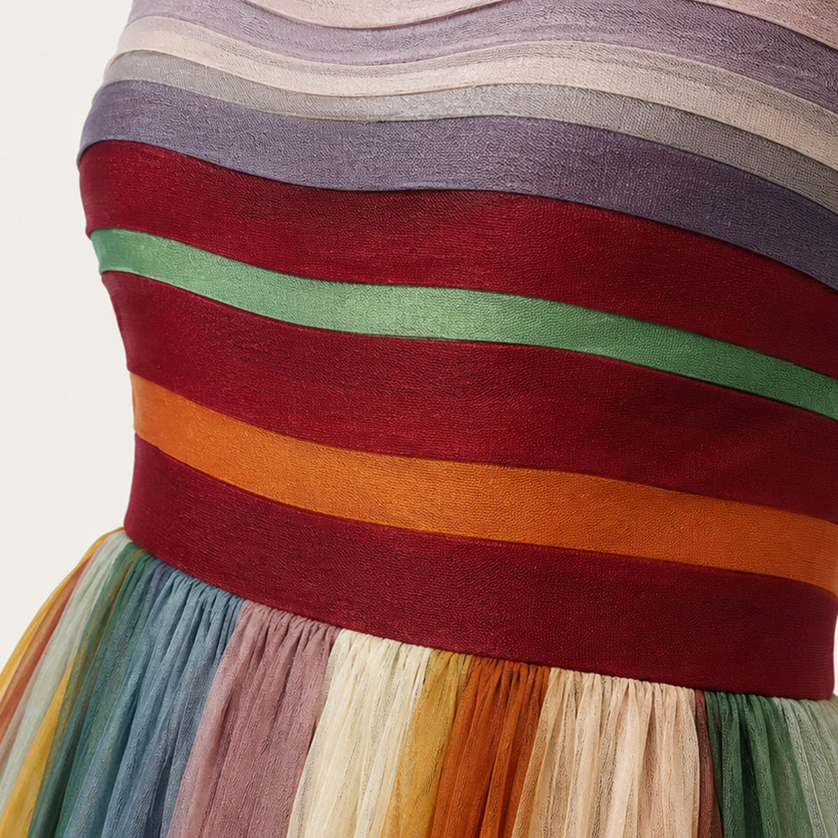 Pleated Strapless Maxi Dress