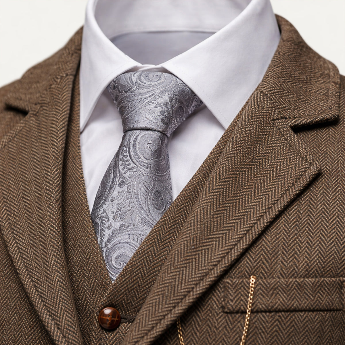 The Wallingford Men's Classic Tweed Suit Gilet