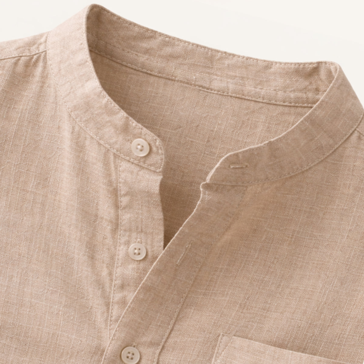 The Hillgate Men’s Casual Cotton Linen Henley Shirt