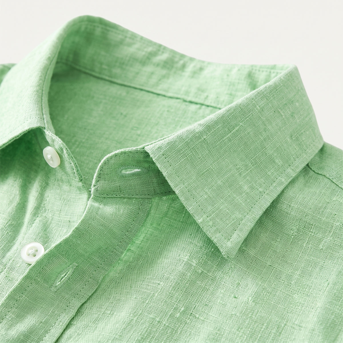 The Maplecrest Hill Men’s Cotton Linen Lightweight Lapel Shirt