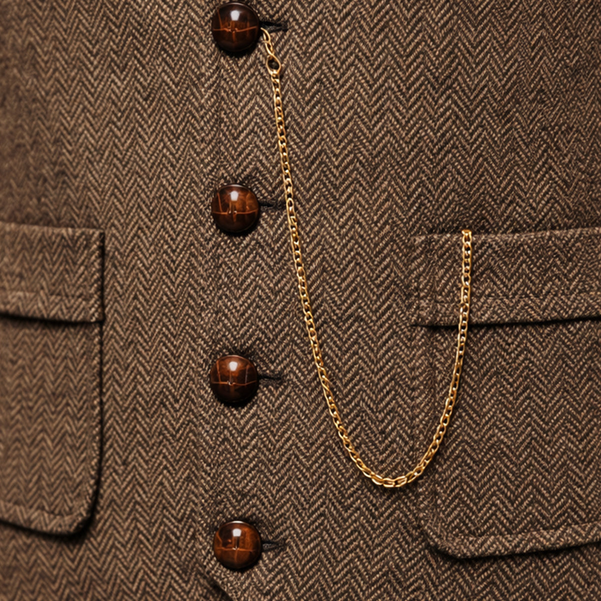 The Wallingford Men's Classic Tweed Suit Gilet