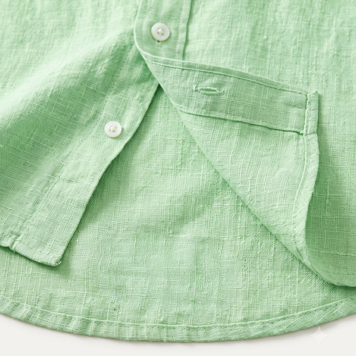 The Maplecrest Hill Men’s Cotton Linen Lightweight Lapel Shirt