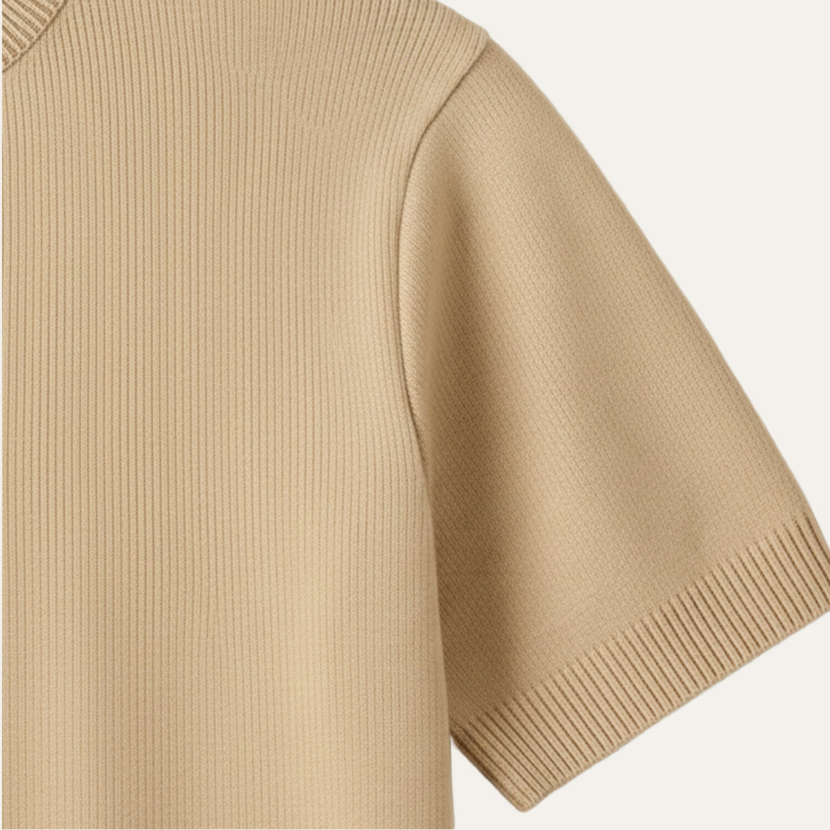 The Evoque Men’s Slim Fit Wool Shirt – Lightweight Short Sleeve Knit