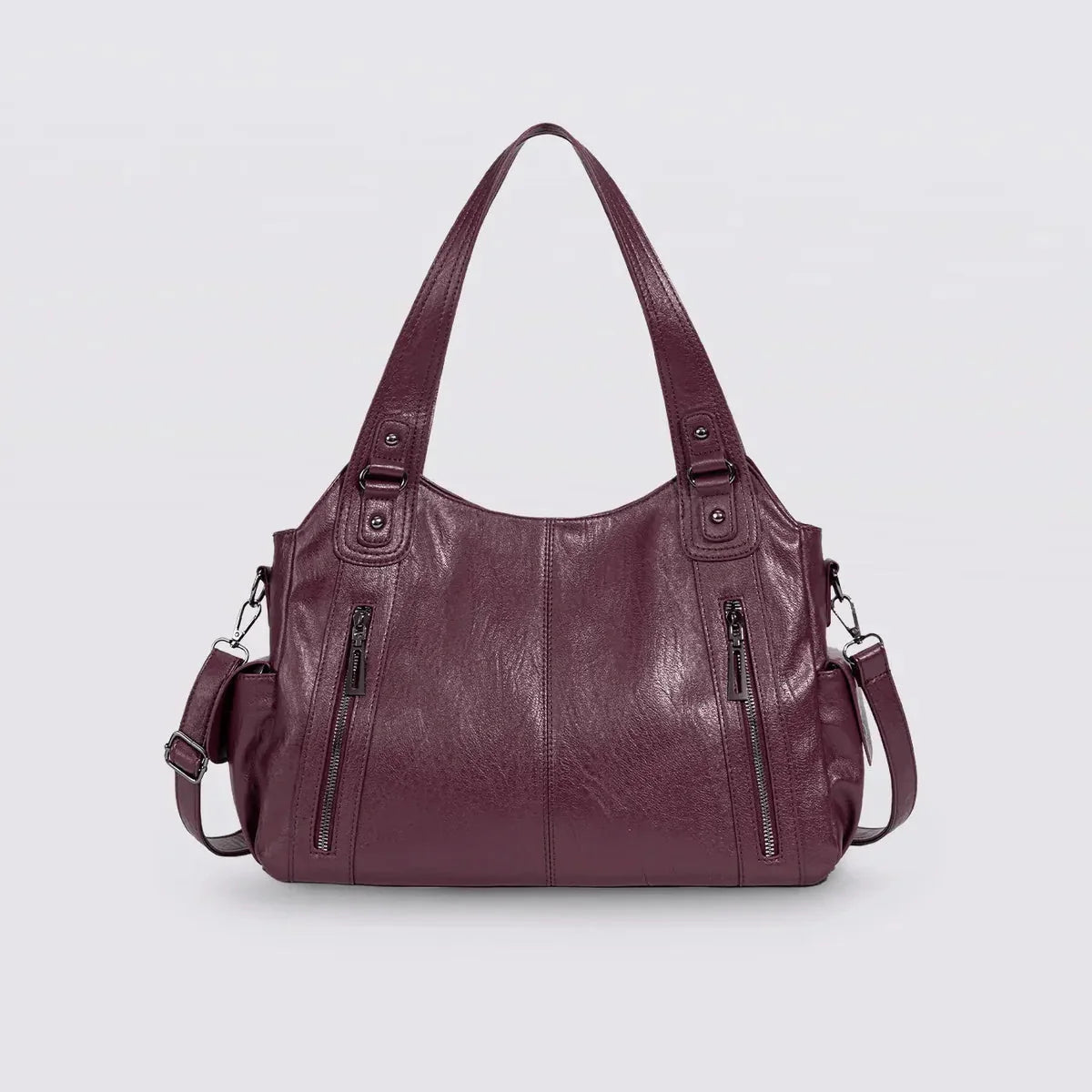 Classic Everyday Tote – Stylish and Roomy Shoulder Bag Crafted from Soft Vegan Leather
