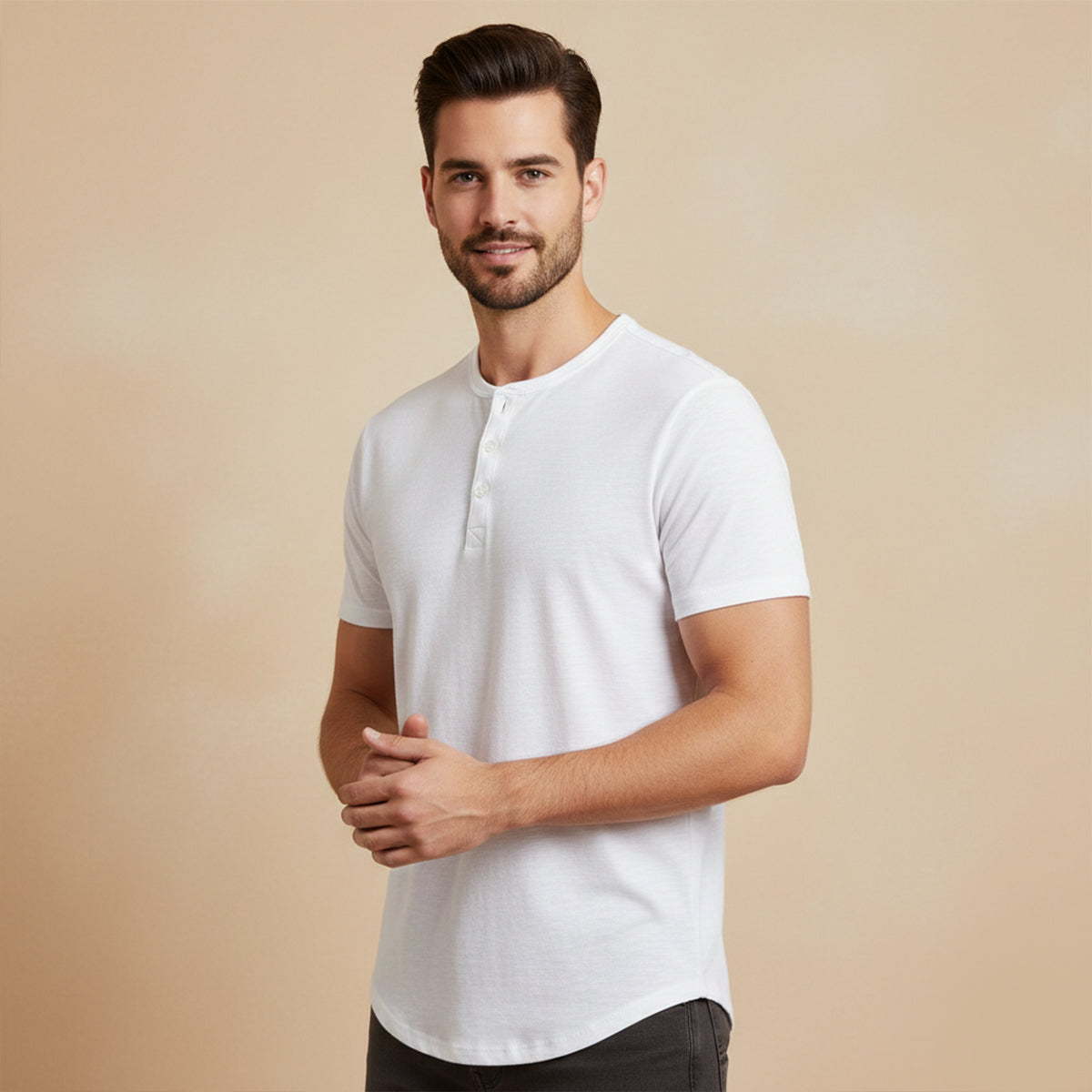 The Windsor Men’s Casual Henley Collar Summer T Shirt