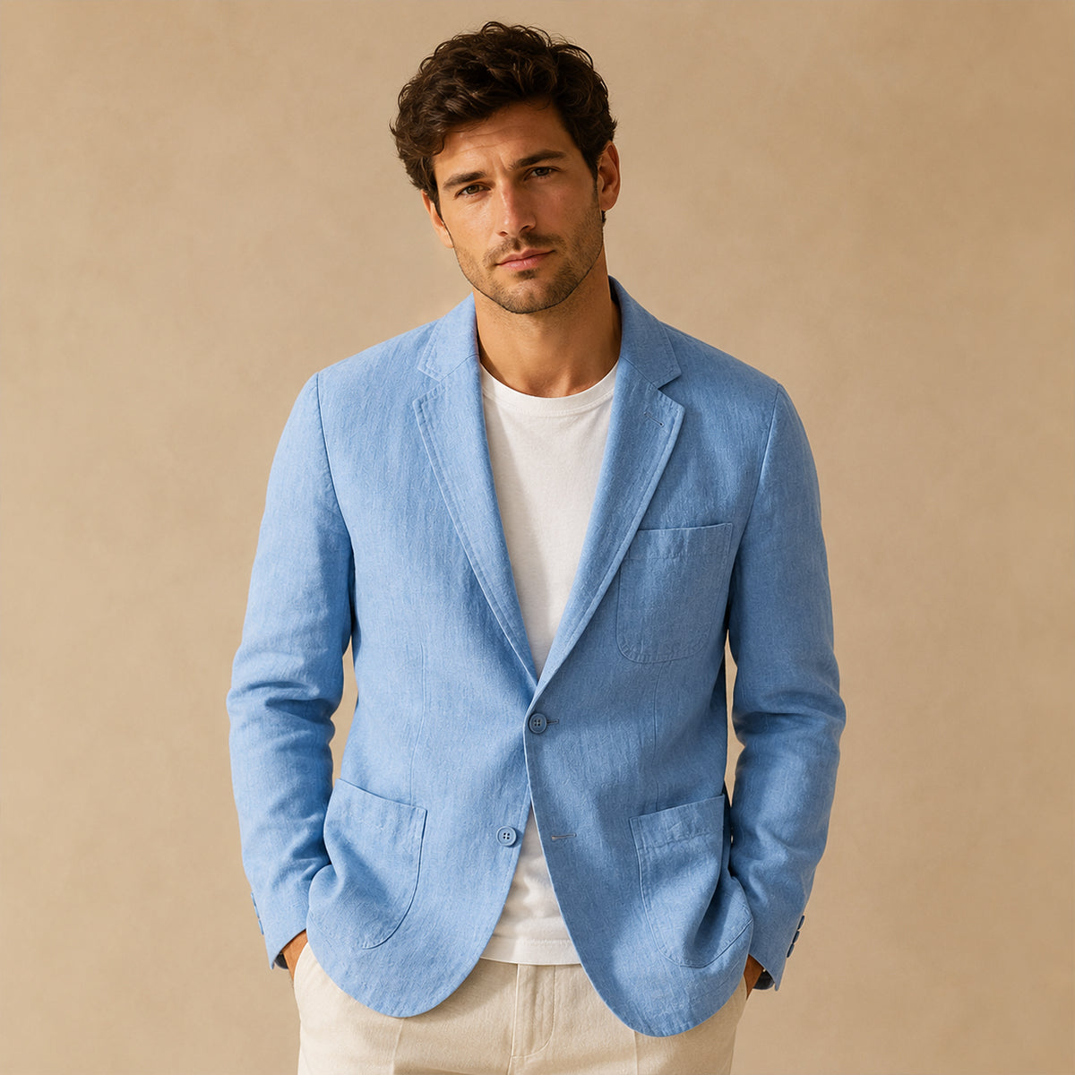 The Deerbrook Men’s Lightweight Linen Single Breasted Blazer