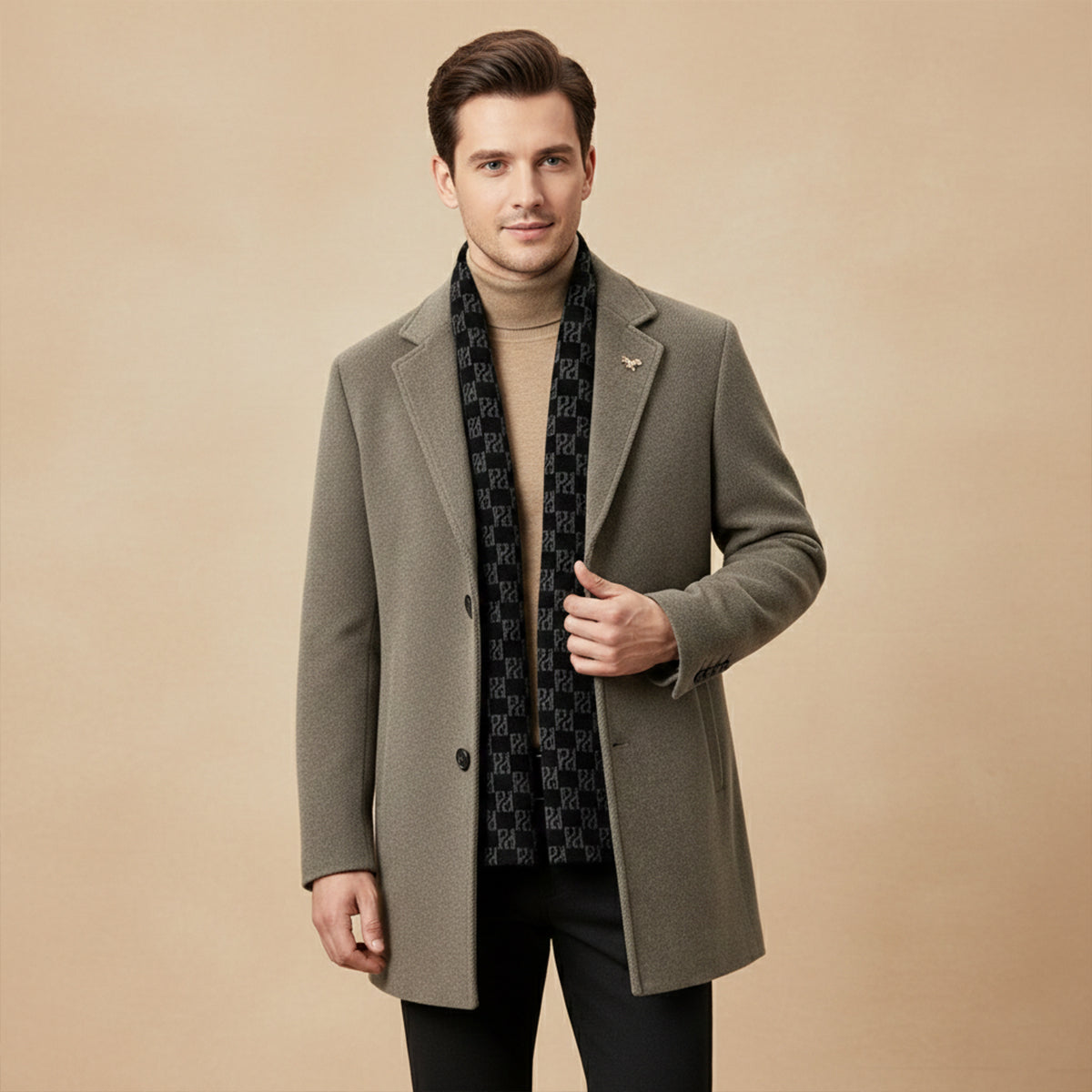 The Brighton Men's Warm Fur Lined Winter Coat