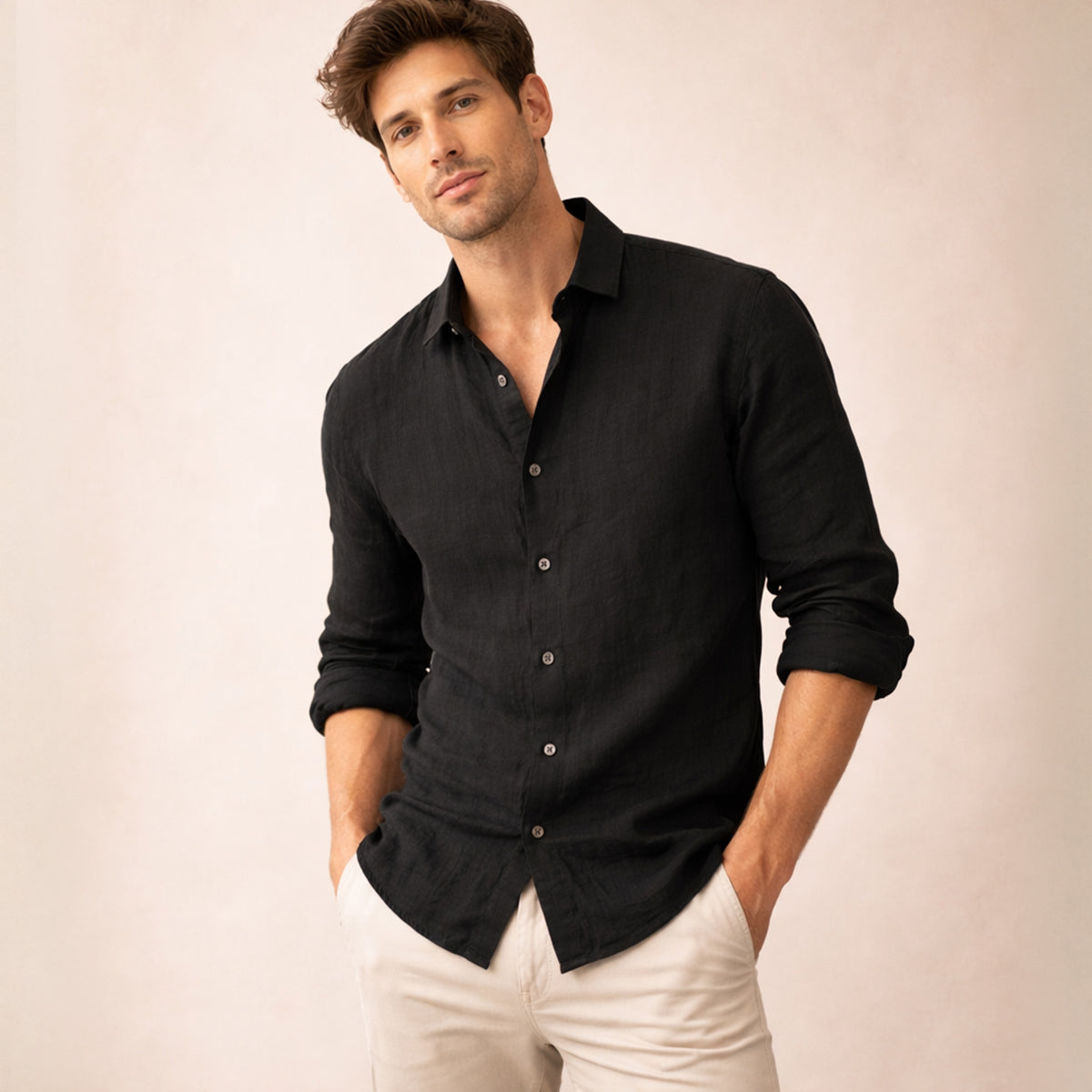 The Prague Men’s Classic Lightweight Button Up Shirt