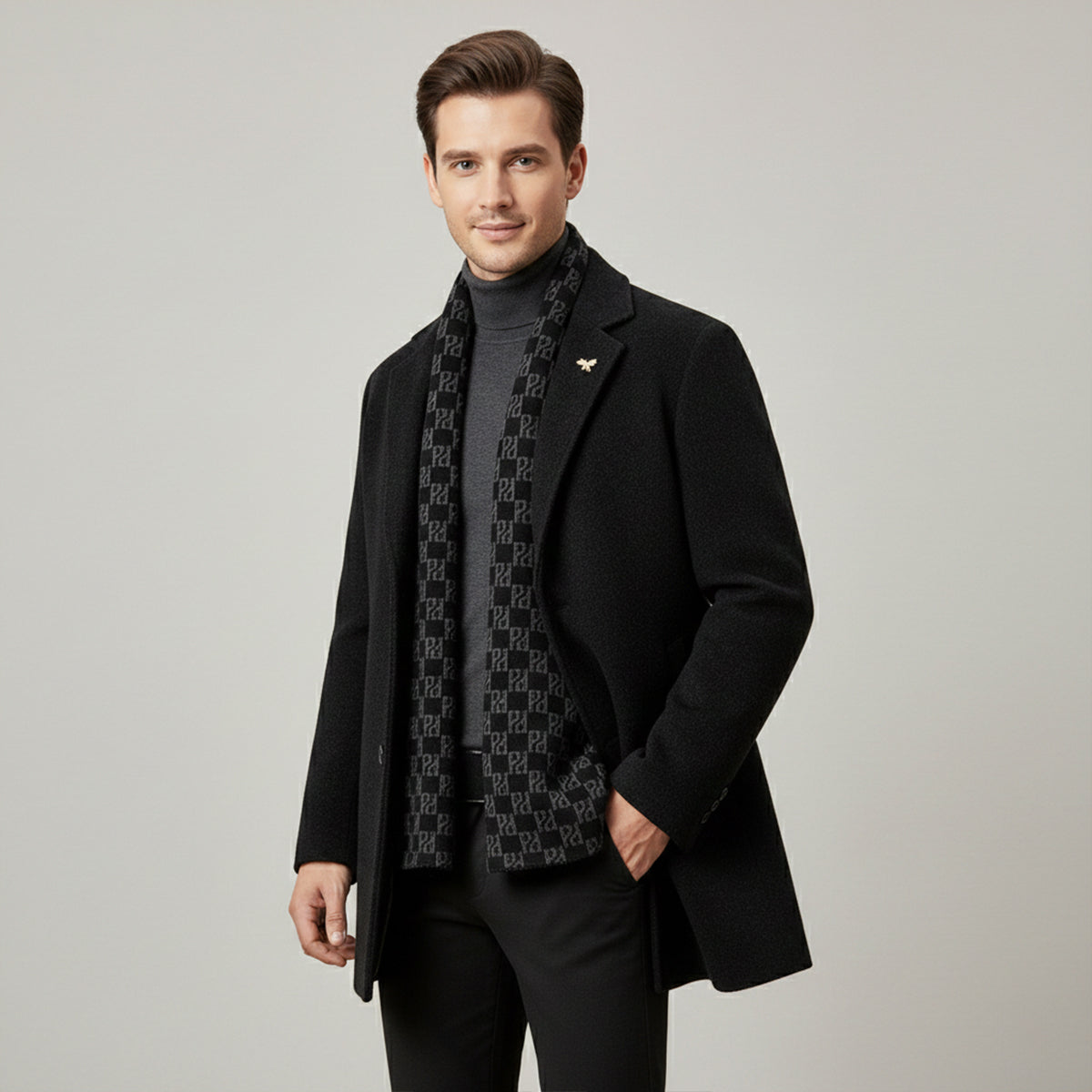 The Brighton Men's Warm Fur Lined Winter Coat