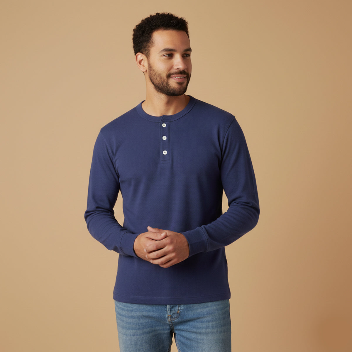 The Tuscany Men’s Classic Cotton Casual Henley Shirt