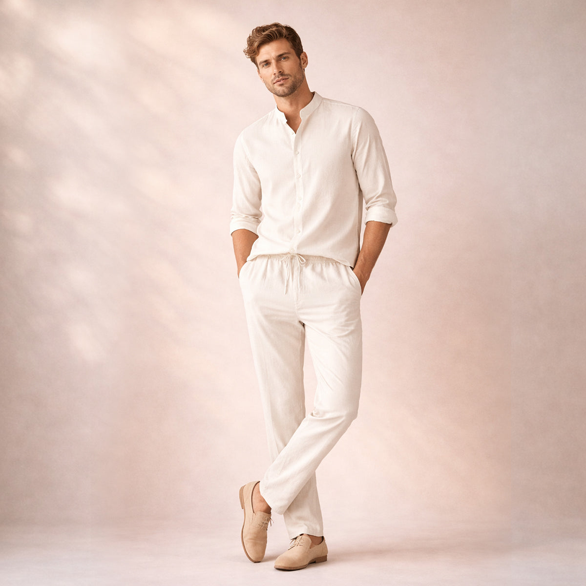 The Hampton  Men’s Summer Lightweight Set – Shirt & Trousers