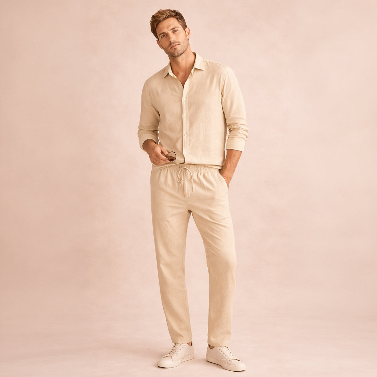 The Glenwood Hill Men’s Linen Summer Set – Shirt and Pants
