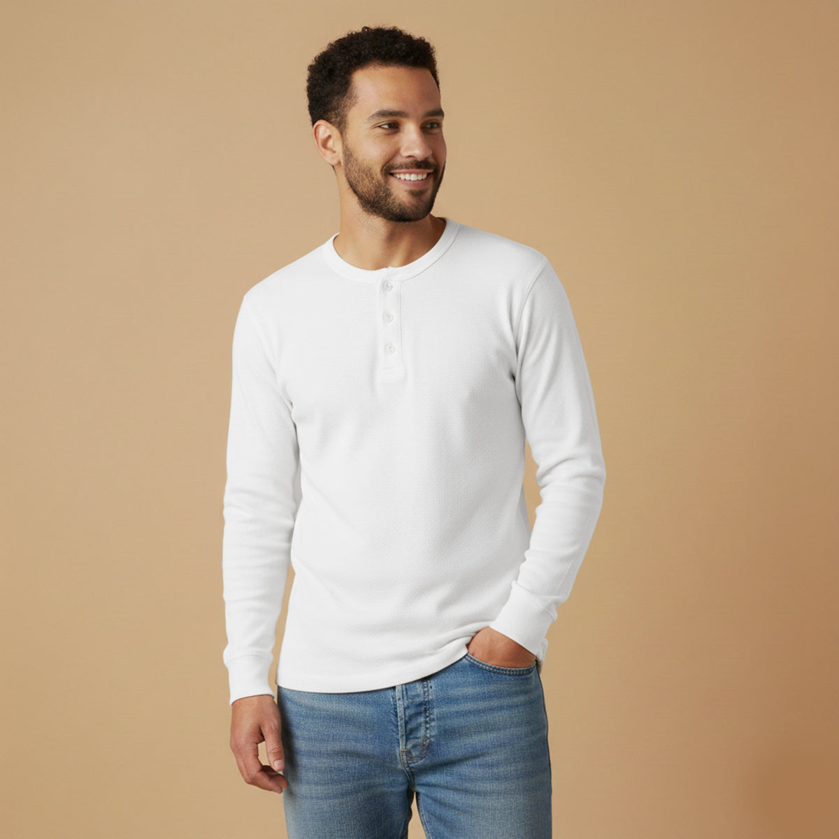 The Tuscany Men’s Classic Cotton Casual Henley Shirt