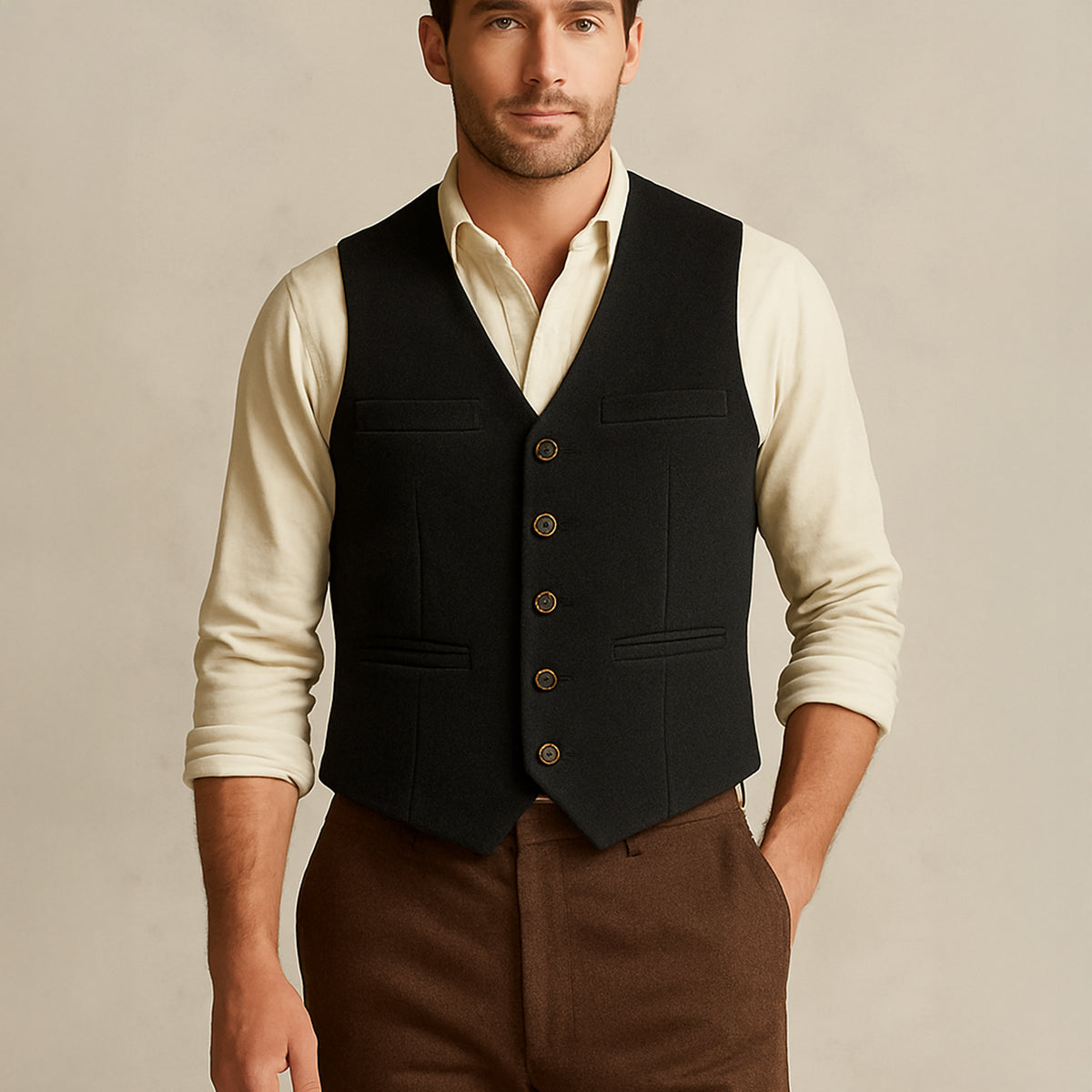 The St. Andrews Men's Elegant Button Up Vintage Vest