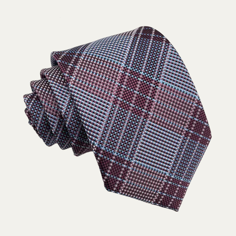 The Monterosso Men’s Luxury Silk Neck Tie - Marroon