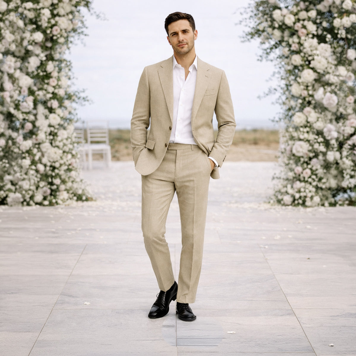 The Amalfi Linen Wedding Guest Men Suit